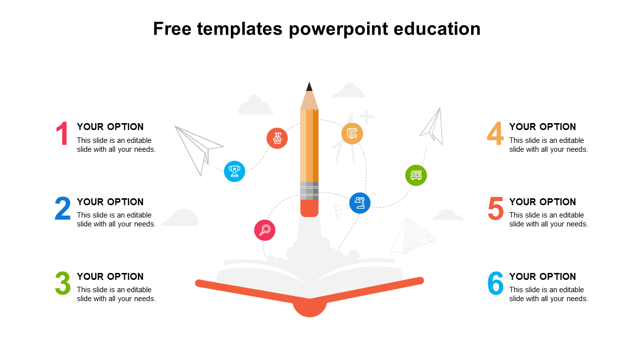 free templates powerpoint education-multicolor